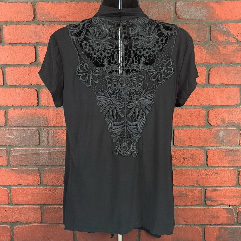 Saint Tropez‎ Blouse Womens Small Black
